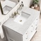 James Martin Vanities Breckenridge 36in Single Vanity, Bright White w/ 3 CM Arctic Fall Top 330-V36-BW-3AF - alternate 2